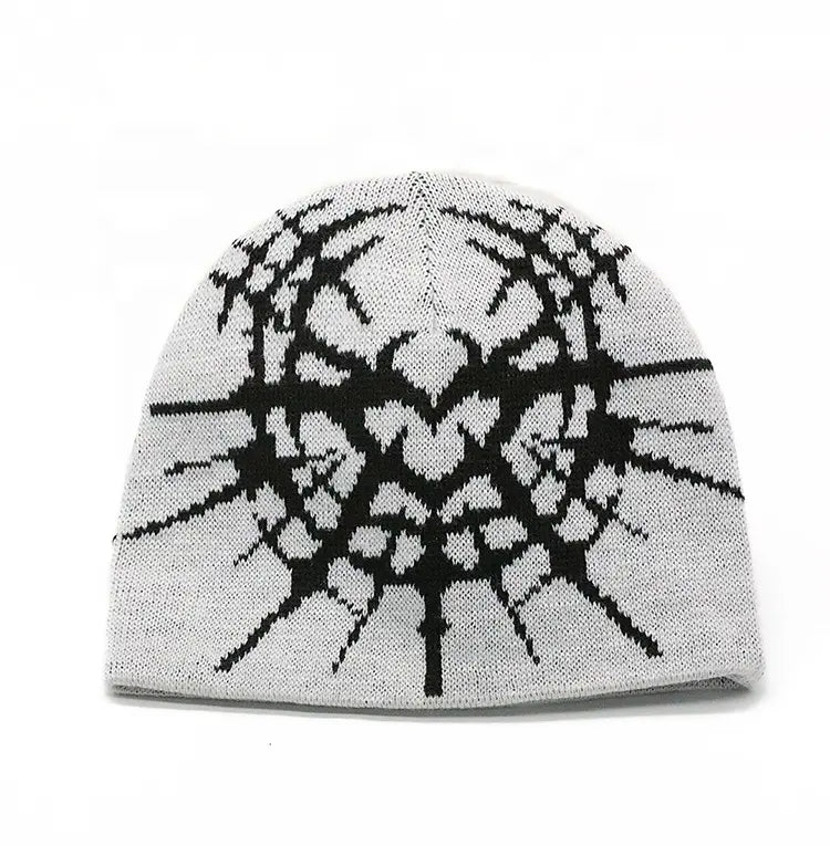 WHITE WEB BEENIE