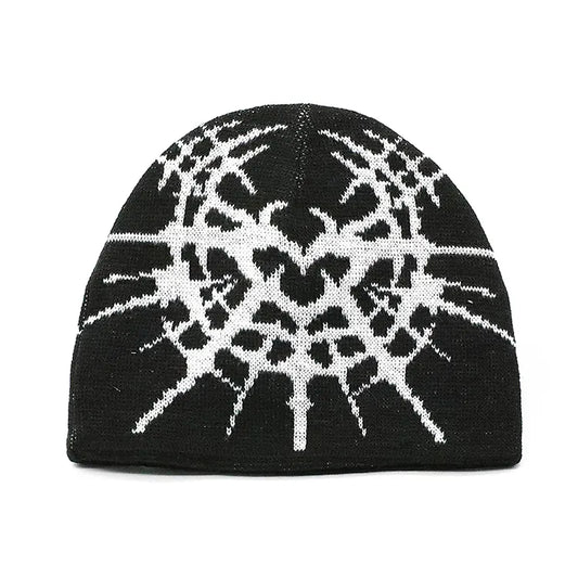 BLACK WEB BEENIE