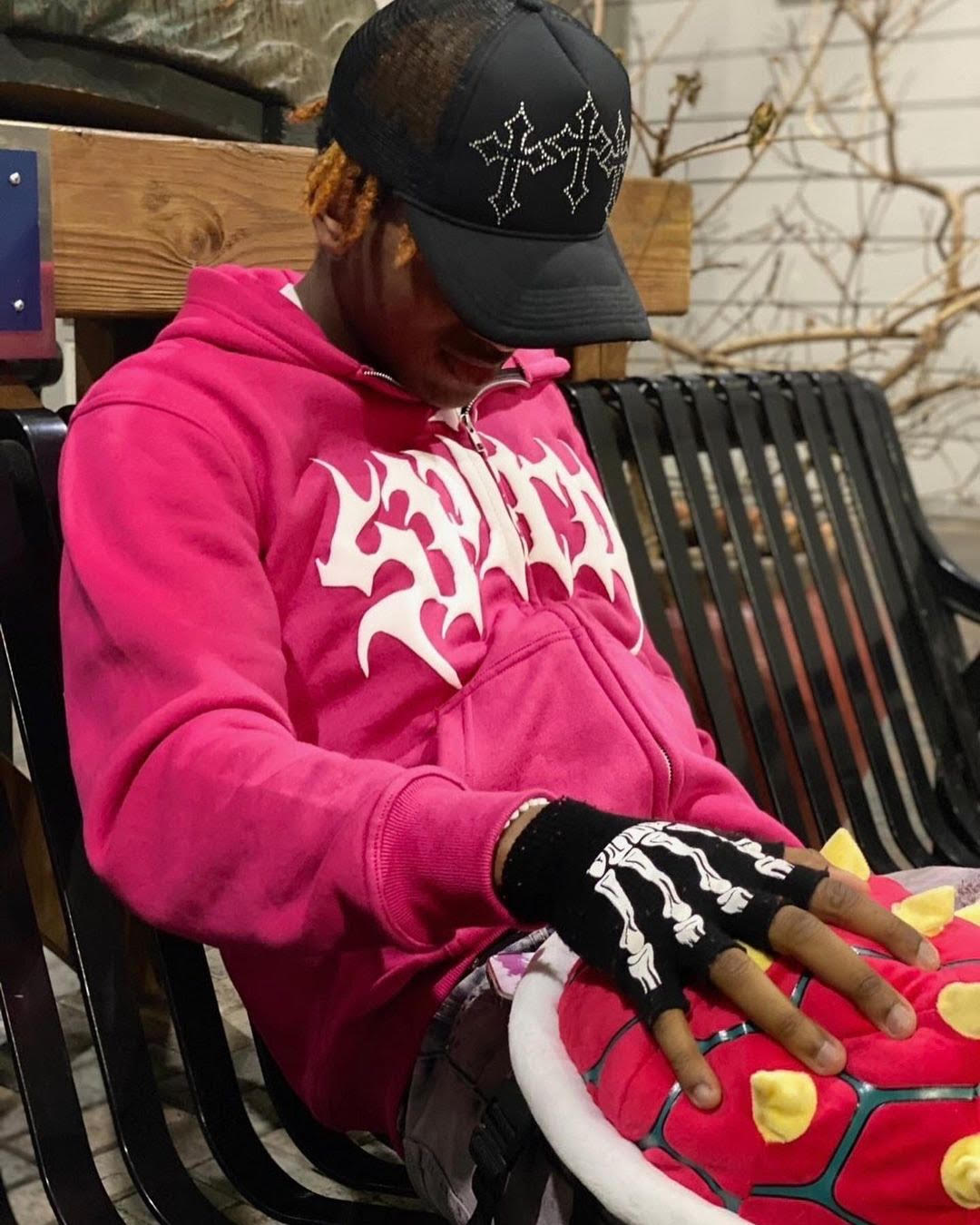 Pink xxxtentacion outlet hoodie